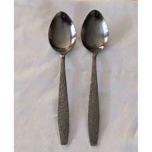 Vtg 1960's TWA 1st Class Silverware 2 Spoons IAG & THC Japan Flight Souvenir‎